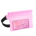 Vodeodolné púzdro Waterproof Bag Mobile Phone With Belt Clip Rose