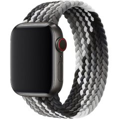 Remienok pre Apple Watch (42/44/45mm) Elastic Nylon, veľkosť 135-150mm - Black Clever