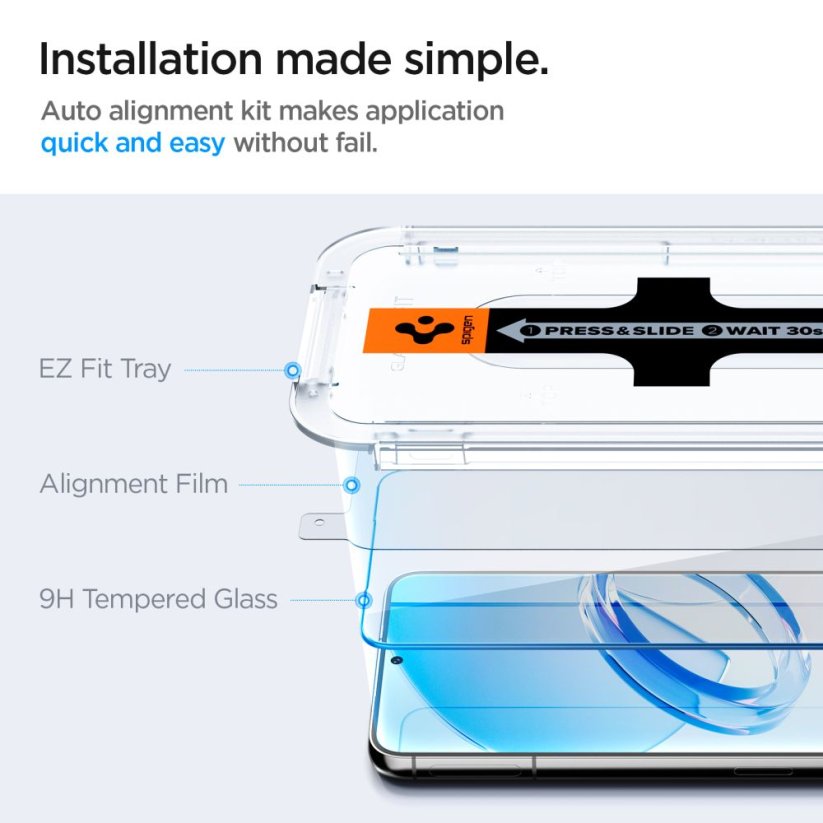 Ochranné tvrdené sklo Spigen Glas.Tr ”Ez Fit” 2-Pack Samsung Galaxy S23+ Plus Clear