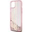 Kryt Original Faceplate Case Guess Guhcp15Slfcsegp iPhone 15 (Liquid Glitter Gold Stripes / Pink)