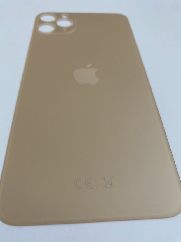 Apple iPhone 11 Pro - Sklo zadného housingu so zväčšeným otvorom na kameru (Gold)