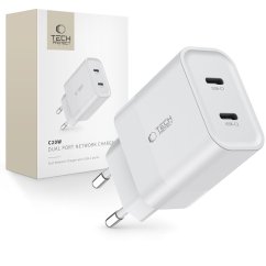Nabíjačka do siete Tech-Protect C20W 2-Port Network Charger PD20W White