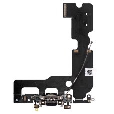 iPhone 7 Plus - Černý nabíjecí konektor + flex kabel s mikrofonem
