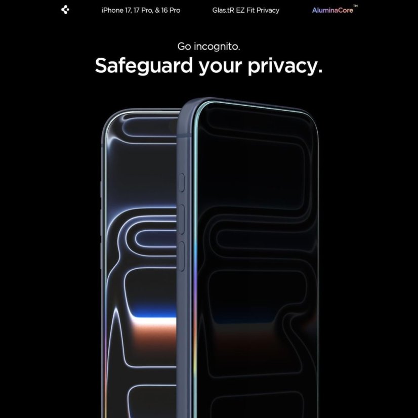 edzett védőüveg Szkło Prywatyzujące Spigen Glas.Tr "Ez Fit Ac" 2-Pack iPhone 16 Pro / 17 / 17 Pro Privacy