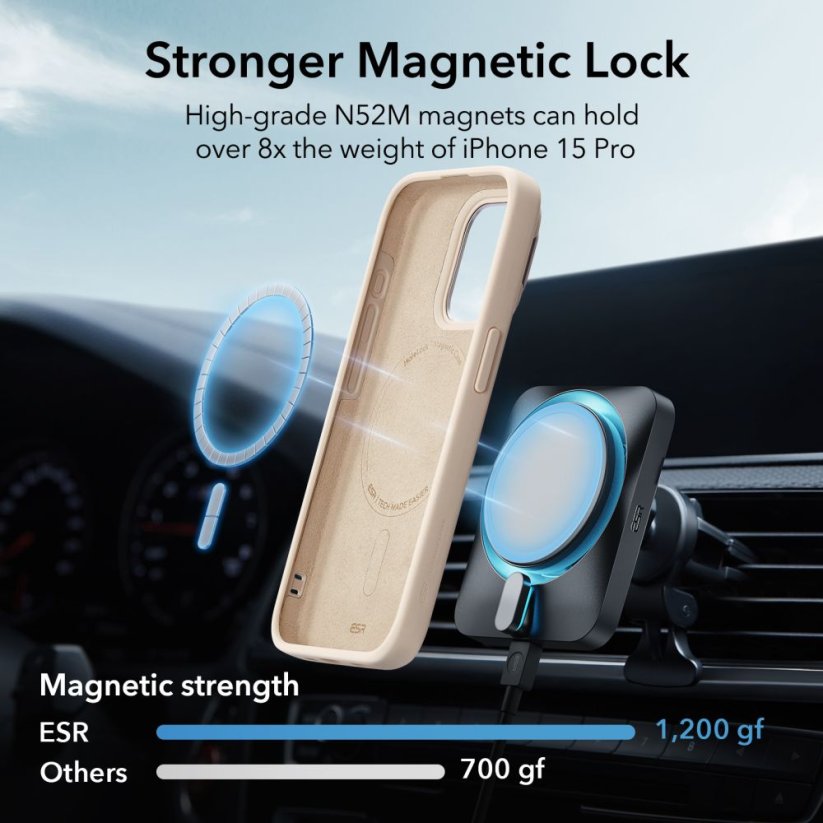 Kryt ESR Cloud Kickstand Halolock Magsafe iPhone 15 Pro Beige
