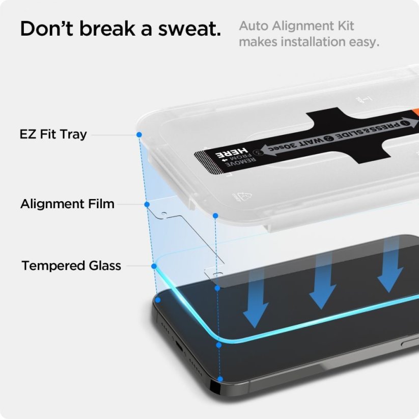 OCHRANNÉ TVRDENÉ SKLO SPIGEN GLAS.TR ”EZ FIT” iPhone 13 Pro Max / 14 Plus