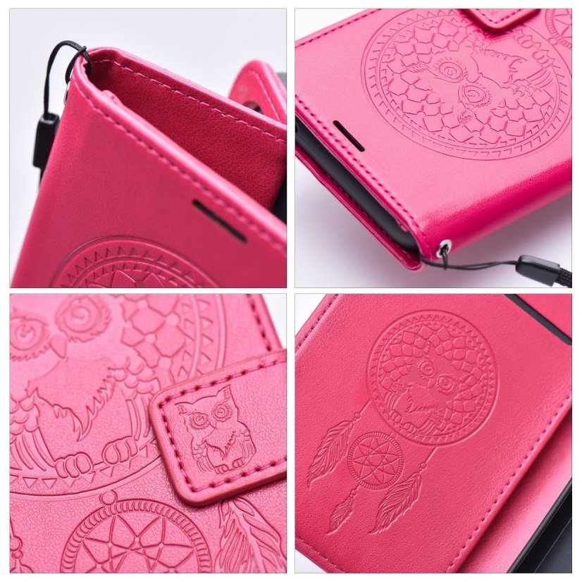 Tok MEZZO Book Case Xiaomi Redmi 12 4G / 12 5G lapač snov Magenta