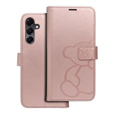 Kryt Flip Case Samsung Galaxy A16 5G Mezzo Book Teddy Bear Rose Gold