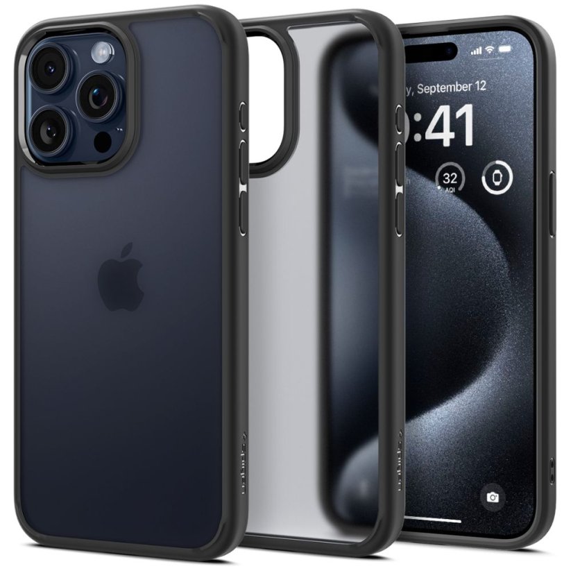 Kryt Spigen Ultra Hybrid iPhone 15 Pro Frost Black