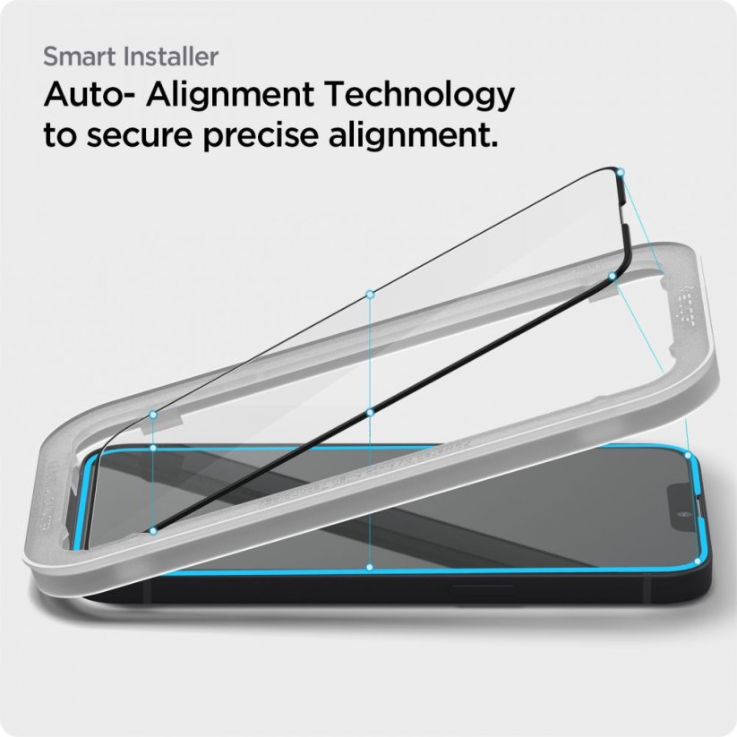Ochranné tvrdené sklo Spigen Alm Glass Fc 2-Pack iPhone 13 / 13 Pro / 14 Black
