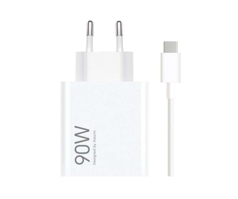 Xiaomi MDY-15-EK USB-A 90W Utazótöltő + USB-C 6A adatkábel Fehér (Bulk pack)