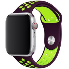 Remienok pre Apple Watch (38/40/41mm) Sport, purple-green (veľkosť S) Remienok pre Apple Watch (38/40/41mm) Sport, purple-green (veľkosť S)