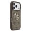 Guess PU 4G Metal Logo Strap zadný kryt pre iPhone 17 Pro Brown