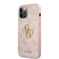 Guess PU 4G Metal Logo tok iPhone 12 Pro Max rózsaszínhez