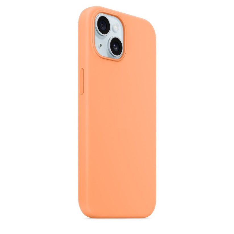 iPhone 15 Silicone Case s MagSafe - Orange Sorbet design (oranžový)