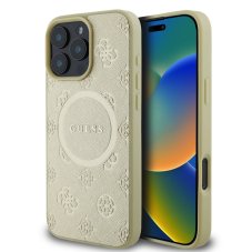 Guess Saffiano Peony Stamp MagSafe zadný kryt pre iPhone 16 Pro Gold Guess Saffiano Peony Stamp MagSafe zadný kryt pre iPhone 16 Pro Gold