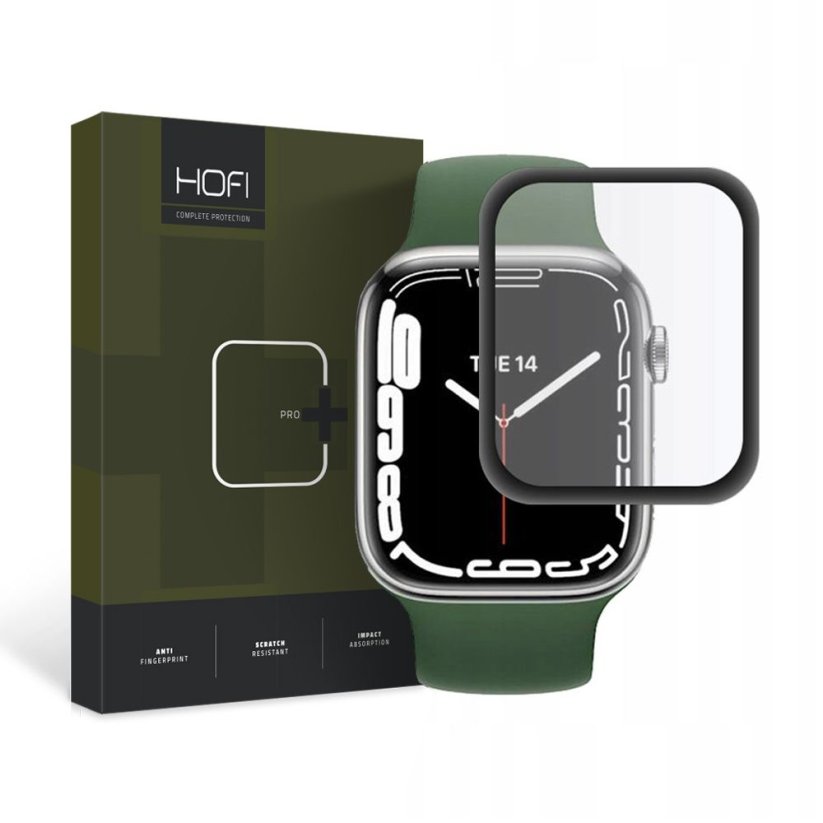 Ochranné sklo Hydbridné Sklo Hofi Hybrid Pro+ Apple Watch 7 / 8 / 9 (41 mm) Black