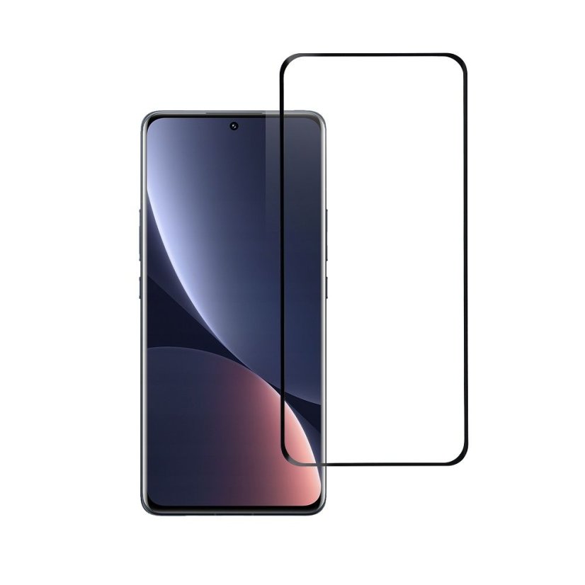 Védő edzett üveg 5D - Xiaomi 12 Pro (Full Glue/Case Friendly) - Fekete