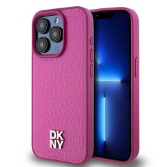 Kryt DKNY Case iPhone 15 Pro s MagSafe Dkhmp15Lpshrpsp (DKNY Hc Magsafe Pu Repeat Pattern W/Stack Logo) Pink