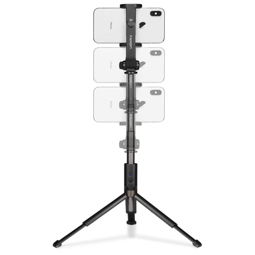 Selfie tyč Spigen S540W Bluetooth Selfie Stick Tripod Black