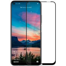 FULL GLUE 3D edzett védőüveg a Huawei P40 Lite Fekete számára FULL GLUE 3D edzett védőüveg a Huawei P40 Lite Fekete számára