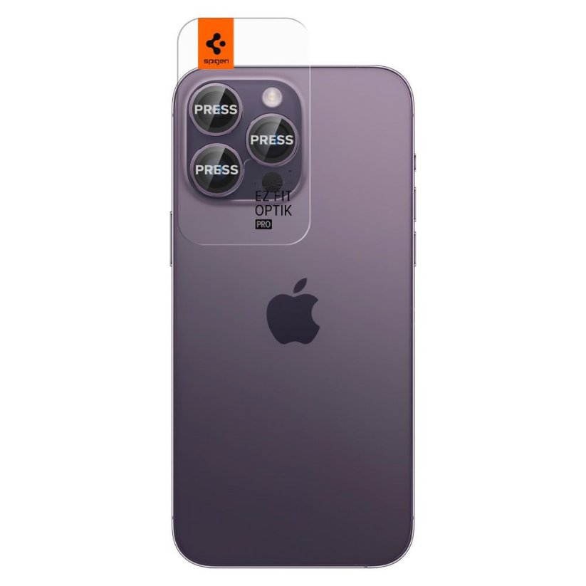 Ochranné sklo zadnej kamery Spigen Optik.Tr ”Ez Fit” Camera Protector 2-Pack iPhone 14 Pro / 14 Pro Max Deep Purple