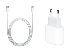 Rýchlonabíjacia súprava pre iPhone - 20W USB-C adaptér a USB-C / USB-C kábel s dĺžkou 1m