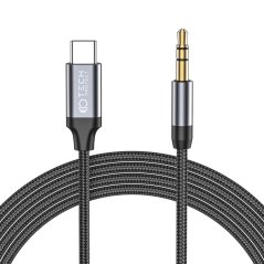Kábel Tech-Protect Ultraboost Type-C to Aux mini Jack 3.5mm Cable 100cm Black