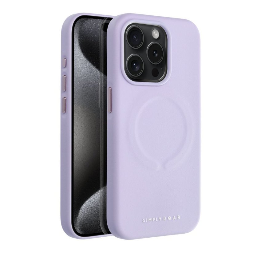 Kryt Roar Leather Mag Case - iPhone 15 Pro  Purple