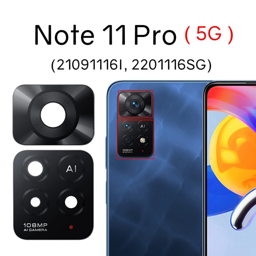 Csereüveg a hátsó kamerához - Xiaomi Redmi Note 11 Pro 5G