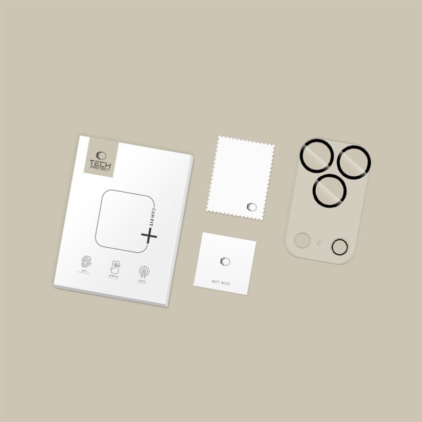 Ochranné sklo zadnej kamery Ochranné sklo zadnej kamery Tech-Protect Cam Fit+ iPhone 17 Pro Clear