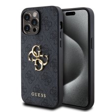 Guess PU 4G Metal Logo tok iPhone 14 Pro Max-hoz szürke Guess PU 4G Metal Logo tok iPhone 14 Pro Max-hoz szürke