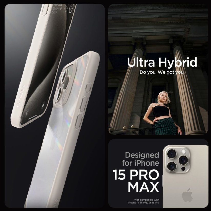 Kryt Spigen Ultra Hybrid iPhone 15 Pro Max Natural Titanium