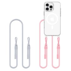 Kryt Tech-Protect Flexair Chain Magsafe iPhone 16 Pro Grey & Pink Kryt Tech-Protect Flexair Chain Magsafe iPhone 16 Pro Grey & Pink