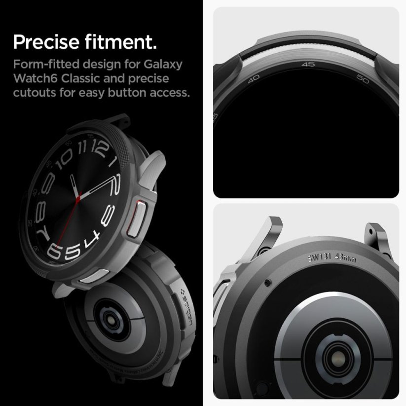 Kryt Spigen Liquid Air Samsung Galaxy Watch 6 Classic (43 mm) Matte Black