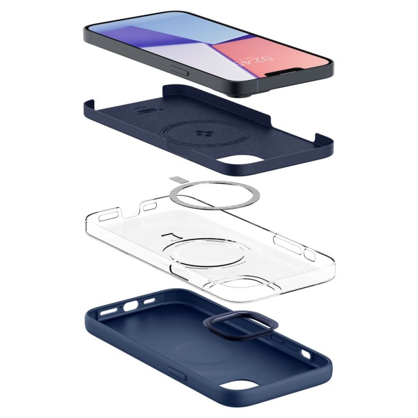 Kryt Spigen Silicone Fit Mag Magsafe iPhone 14 Plus / 15 Plus Navy Blue