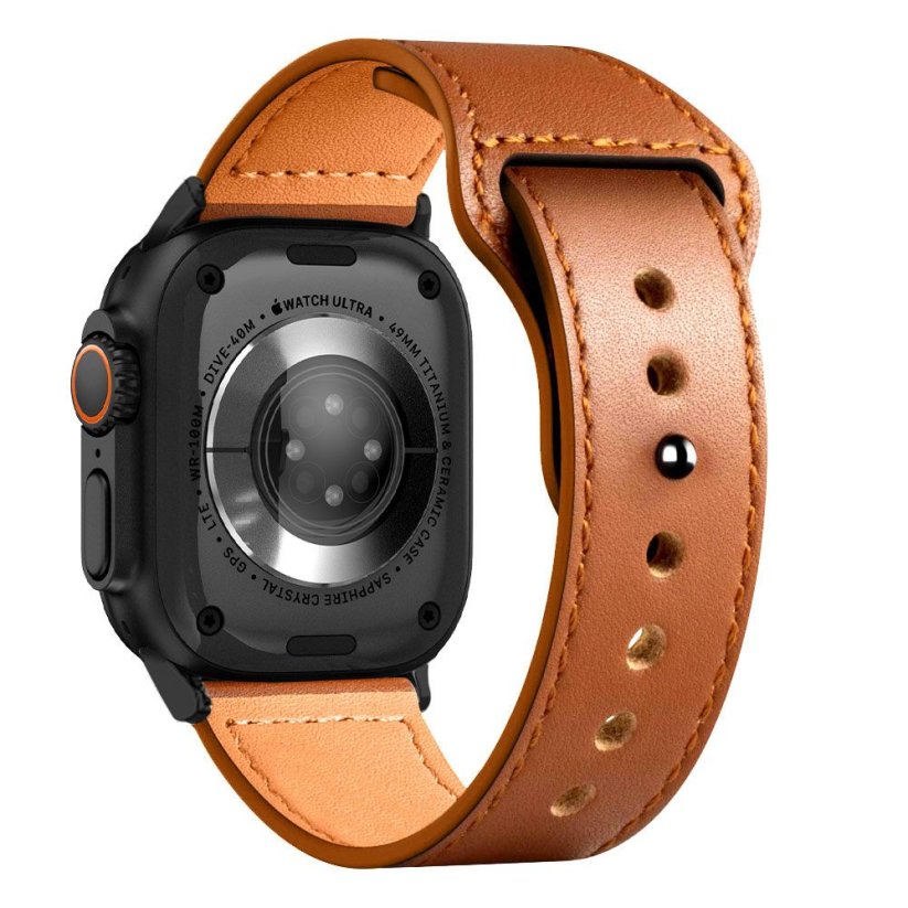 Remienok Tech-Protect Naturalfit Apple Watch 6 / 7 / 8 / 9 / 10 / SE / Ultra 1 / 2 (44 / 45 / 46 / 49 mm) Brown