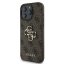 Guess PU 4G Metal Logo zadný kryt pre iPhone 16 Pro Max Brown