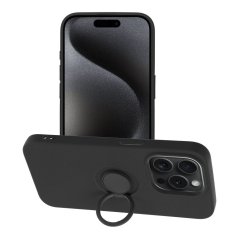 Kryt Silicone Ring Case iPhone 15 Pro Black Kryt Silicone Ring Case iPhone 15 Pro Black
