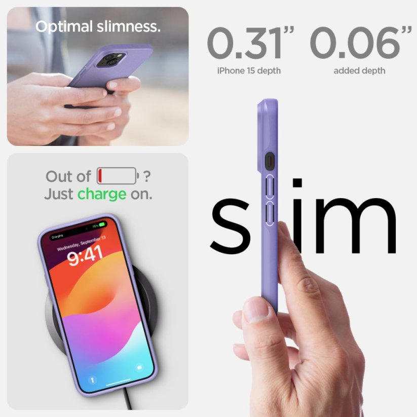 Kryt Spigen Thin Fit iPhone 15 Iris Purple