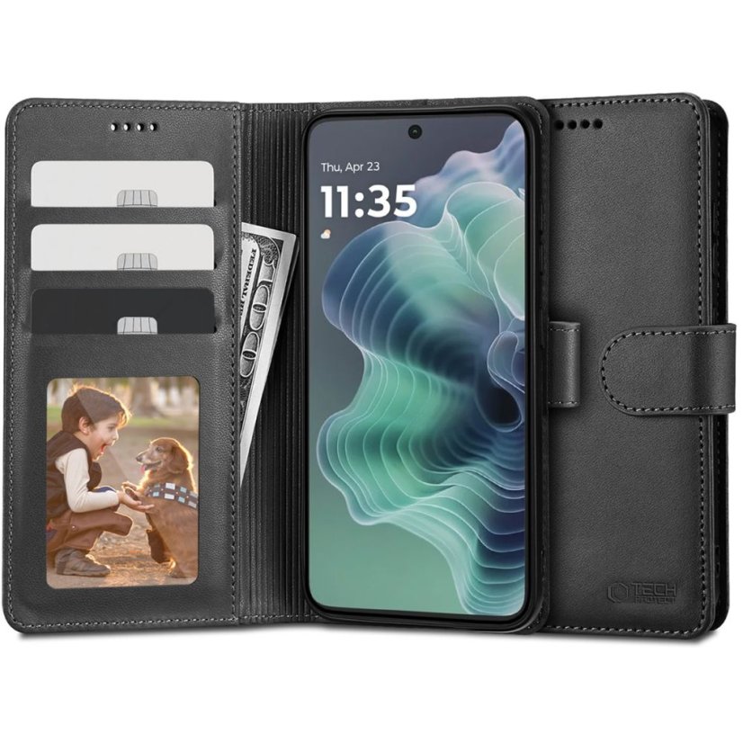 Kryt Tech-Protect Wallet Motorola Moto G35 5G Black
