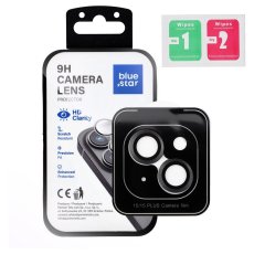 Edzett védőüveg Camera Lens Protector Blue Star Easy Install iPhone 15 / 15 Plus Black