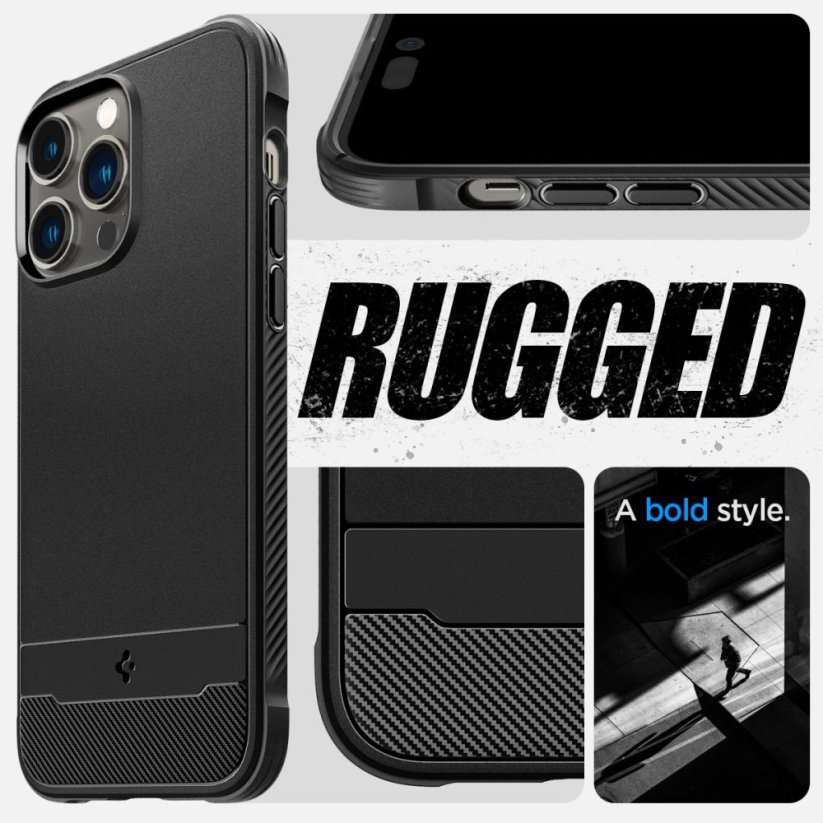 Kryt Spigen Rugged Armor Mag Magsafe iPhone 14 Pro Matte Black