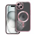 Kryt Case iPhone 15 Electro Mag Cover s MagSafe Gold-Rose