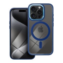 Kryt Color Edge Mag Cover Case s MagSafe iPhone 15 Pro Navy Blue