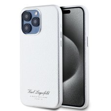 Karl Lagerfeld Grained PU Hotel RSG tok iPhone 15 Pro Max szürke színű készülékhez