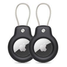 Tok Tech-Protect Rough Vein 2-Pack Apple Airtag Cover 1/2 Black