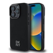 DKNY PU Leather Stack Logo Magsafe zadní kryt pro iPhone 16 Pro Black DKNY PU Leather Stack Logo Magsafe zadní kryt pro iPhone 16 Pro Black