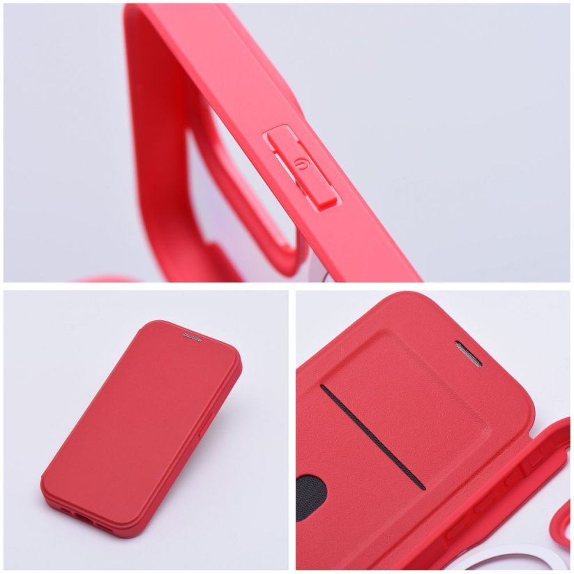Kryt Smart Mag Book iPhone 15 Pro s MagSafe Red
