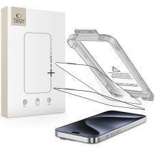 Ochranné tvrzené sklo Tech-Protect Quick Set+ 2-Pack iPhone 15 Pro Black